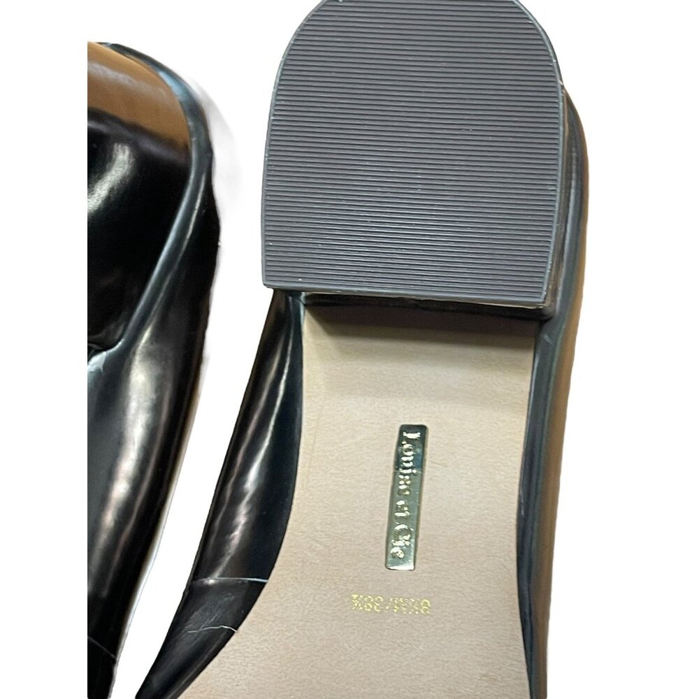 Metallic Silver Mary Jane Block Heel Pumps - Picture 5 of 12